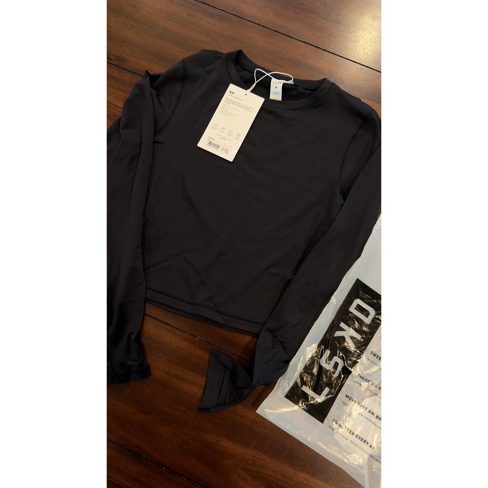 LSKD All Day Long Sleeve Tee Black Training Top WALS02466 Size M NEW